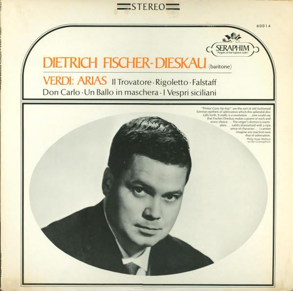 LP Record DIETRICH FISCHERDIESKAU  Verdi Arias S60014 SERAPHIM 1966 US Classical Used