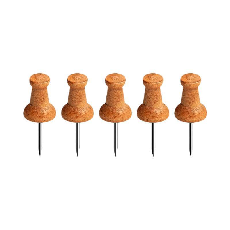 Wooden Push Pins for Felt Wall Cork Boards and Kindergarten Message Boards