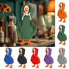Funny 5 Inch Goose Outfits Red Hoodies Soft Solid Color Desk Goose Outfits Clothes Mini Porch Goose Hoodies for Table Decoration