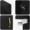 Wall Mounted Cabinet Black Oak Effect 69.5 x 34 x 90 cm