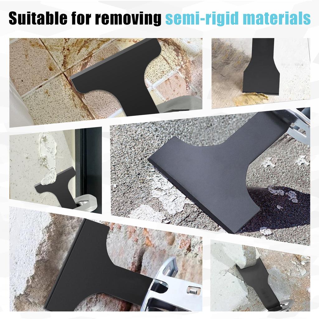 3PCS Reciprocating Saber Shovel 50/100/150mm Hcs Electric Scraper Saw Blade for Cleaning Removal Tile Grout Glue Gap Wall Putty