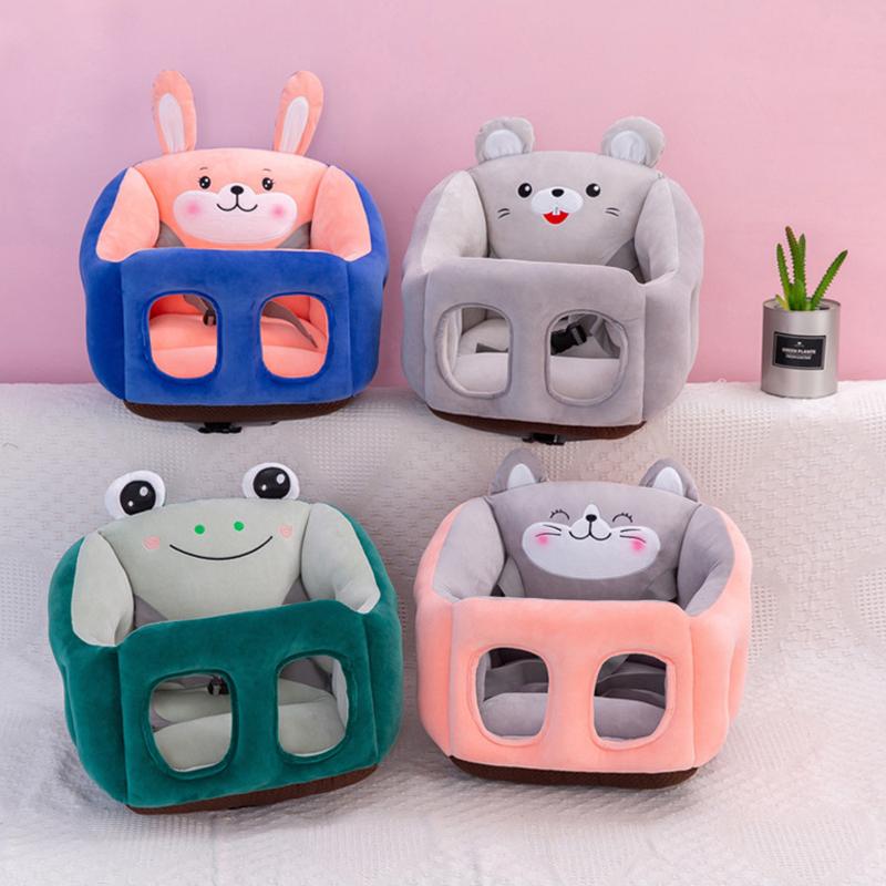 Infant Learning Chair Plush Toy Protective Science Chair Baby Learning To Sit On The Auxiliary Small Sofa nero