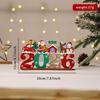 2026 Wooden Christmas Tree Ornament: English Letter Creative Decoration