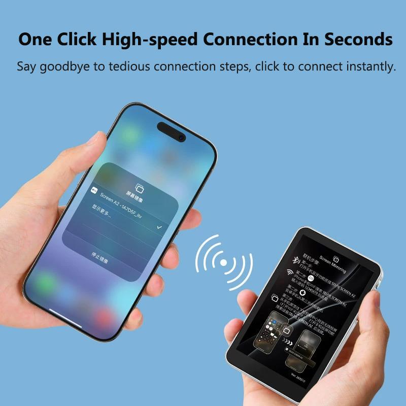 Monitorbildschirm für Smartphone-Rückkamera Drahtloser Magnetischer Selfie-Monitorbildschirm für Vlog Live-Stream iPhone 16 Samsung Xiaomi
