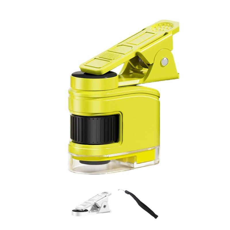 Children Educational Microscope Portable Design with 10X 30X 60X Magnification and Phone Clip for Classroom Learning