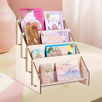 Sammelkarten-Aufsteller Halter Organizer Gestuft Multifunktional Grußkartenständer