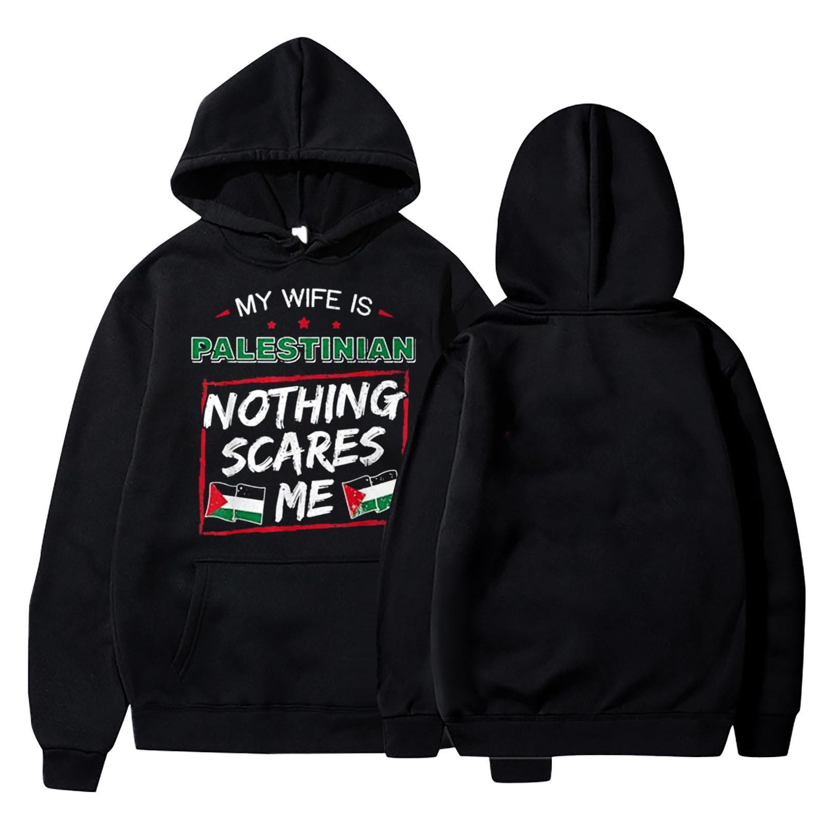 

Fashion Women s Casual Printed Long Sleeve Pullover Hooded Tops L білий