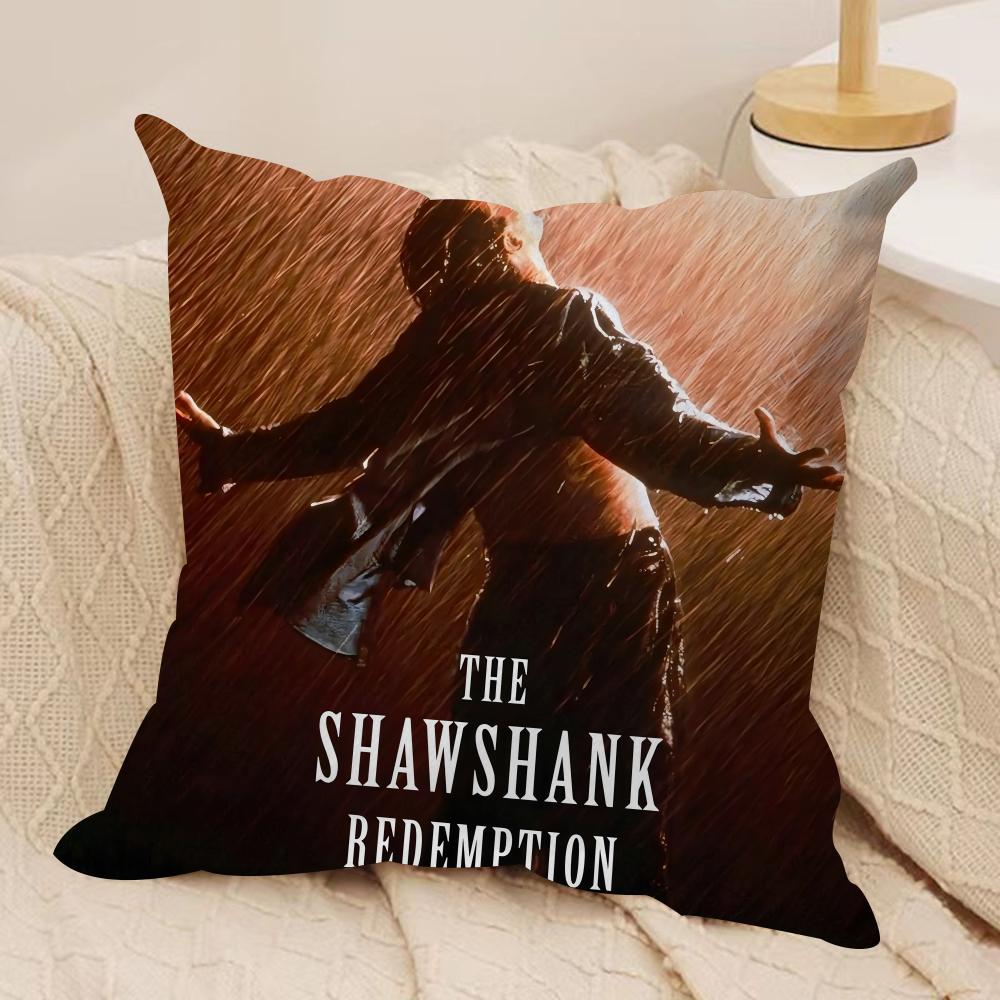 The SShawshank Redemption Cushion Cover Silky Short Plush Sofa Pillow Cover Hidden Zipper Soft Dustproof Case for Home Decor