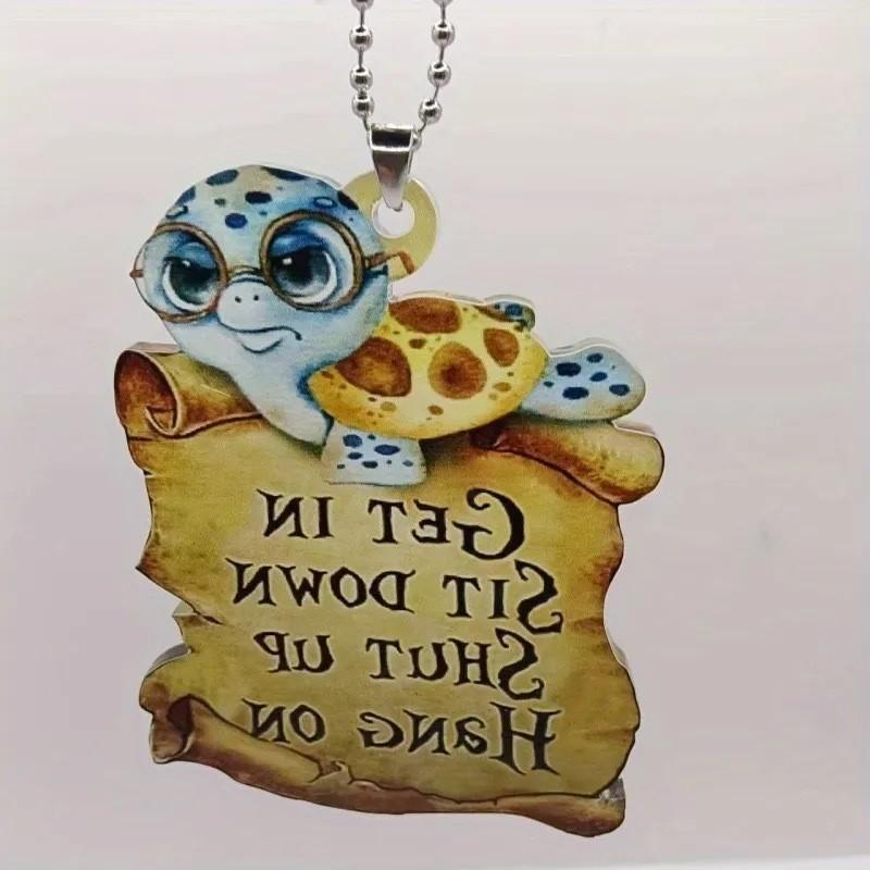 Cartoon Acrylic Colorful Turtle Car Accessories For Stylish Rearview Decor Mirror