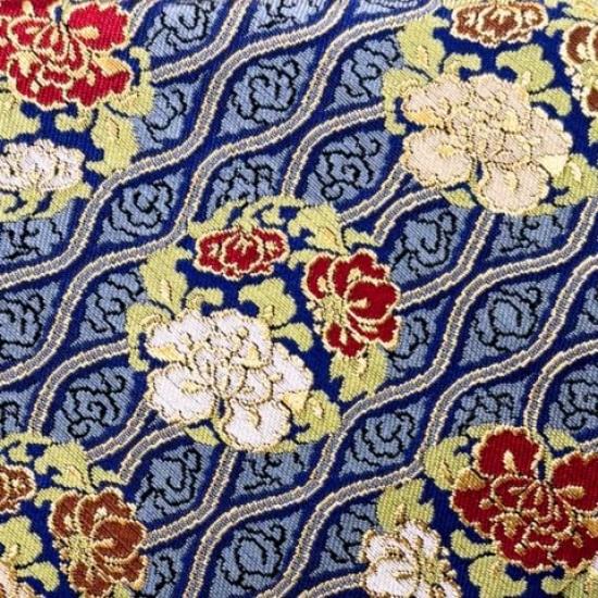 Nakagawa Masashichi Shoten Tea Ceremony Utensils, Sukiya Bag, Japanese Clothing Accessory, Standing Frame with Peony Circle, Pure Silk