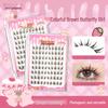 Mengjie Glue-on Brown Butterfly Girl False Eyelashes - Curled, Realistic, Dense, Photogenic, Versatile Style