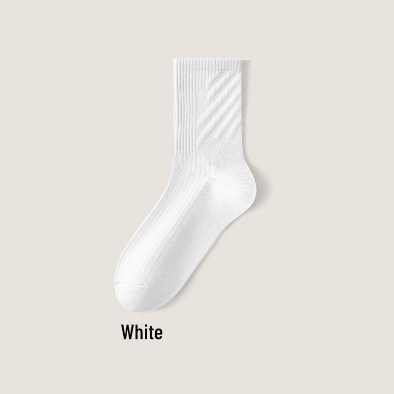Men's Pure Cotton Antibacterial Mid-Calf Black Business Socks - 2025 New Autumn/Winter Style.