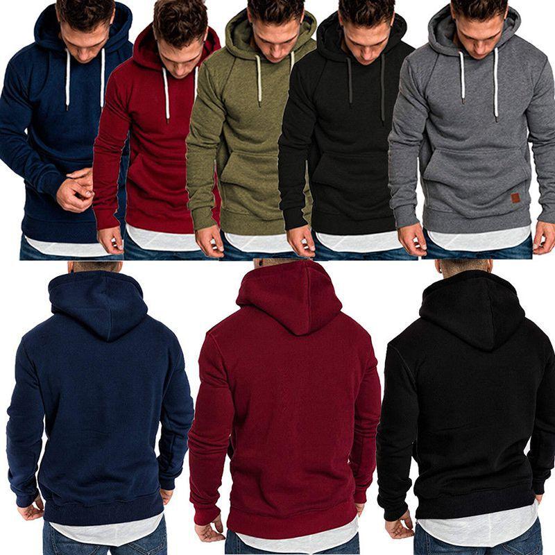 Mens Hoodies Hooded Sweatshirt Sweater Jumper Comfy Pullover Outwear Tops Coat