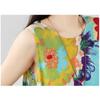 DIMANAF 2026 Women Plus Size Summer Beach Lady Long Dress Clothing Vest Sleeveless Vintage Loose Oversize Maxi Print Sundress