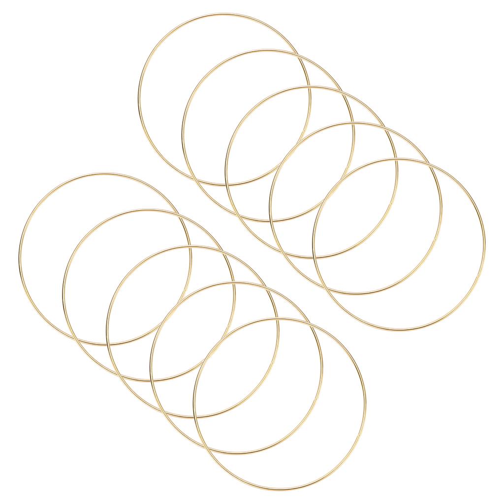 Healifty 10 Pieces Metal Rings Metal Hoops For Dream Catcher DIY Craft Golden Healifty 10 Pieces Metal Rings Metal Hoops For Dream Catcher DIY Craft Golden