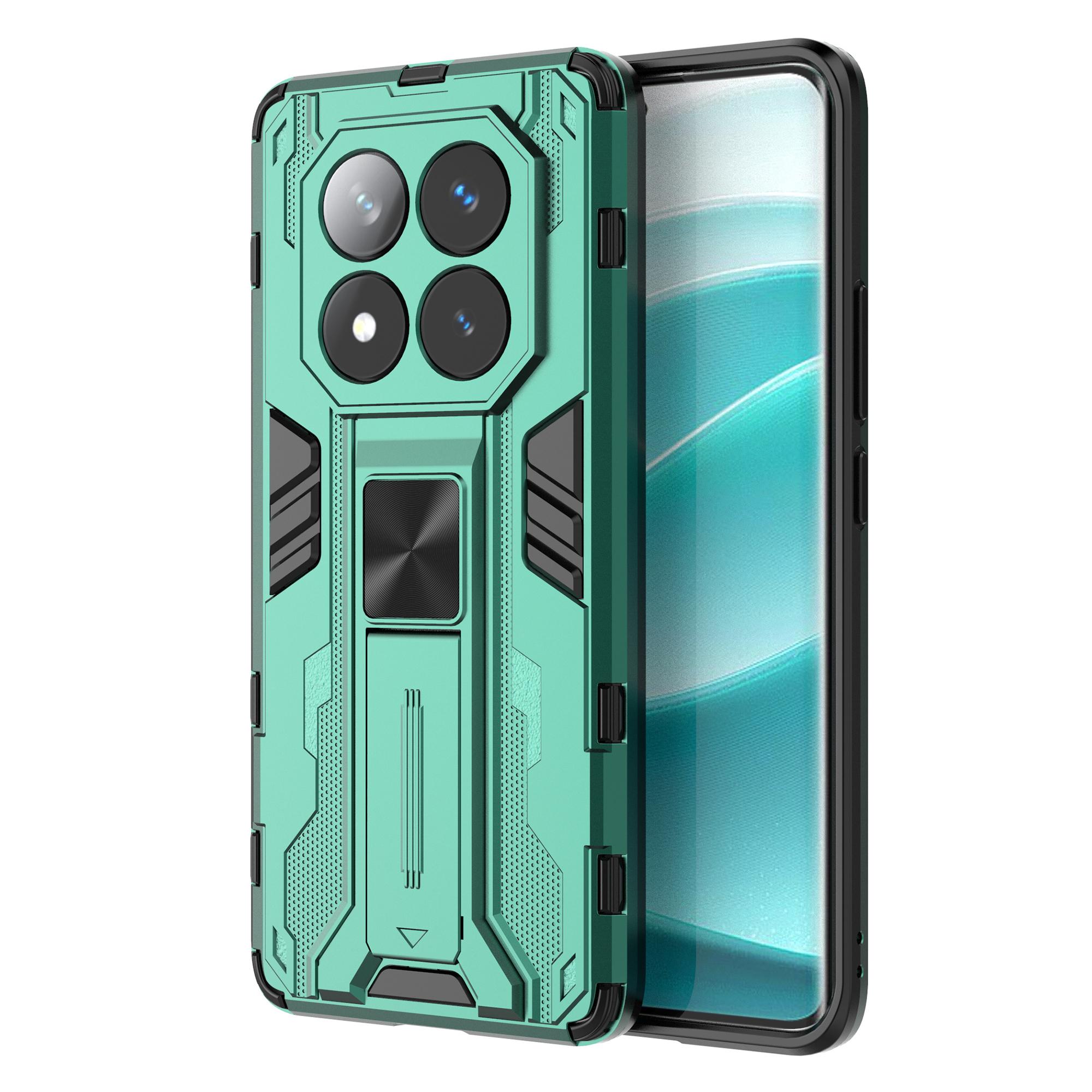 

For Xiaomi Redmi Note 14 Pro 5G/Poco X7 5G Case PC + TPU Shockproof Phone Cover with Kickstand E