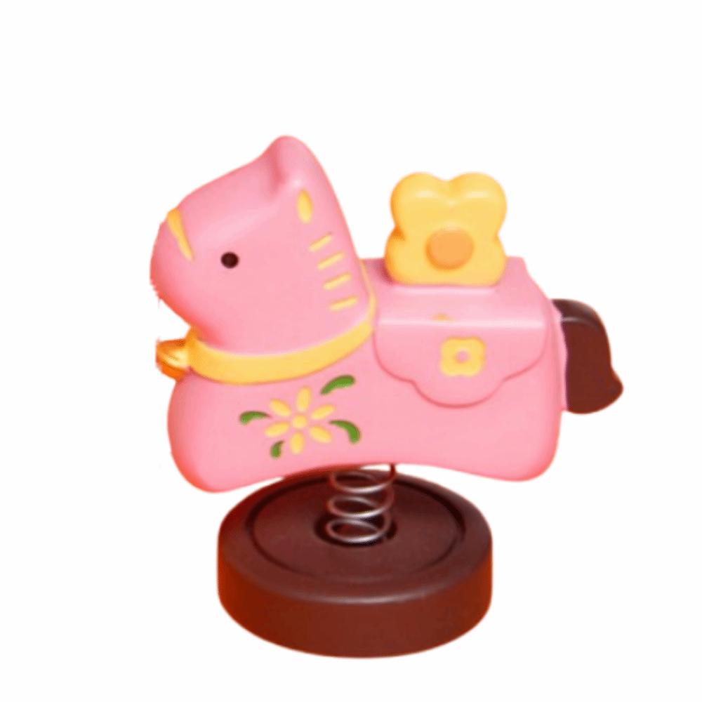 Cartoon Resin Cartoon Horse Statue Handcrafted Rocking Horse Figurine  Home Decoration