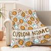Mac and Cheese Blanket,Cute Mac n Cheese Throw Blanket,Cheese Pasta Flannel Blanket Gift for Toddler Infant Newborn,Fuzzy Warm