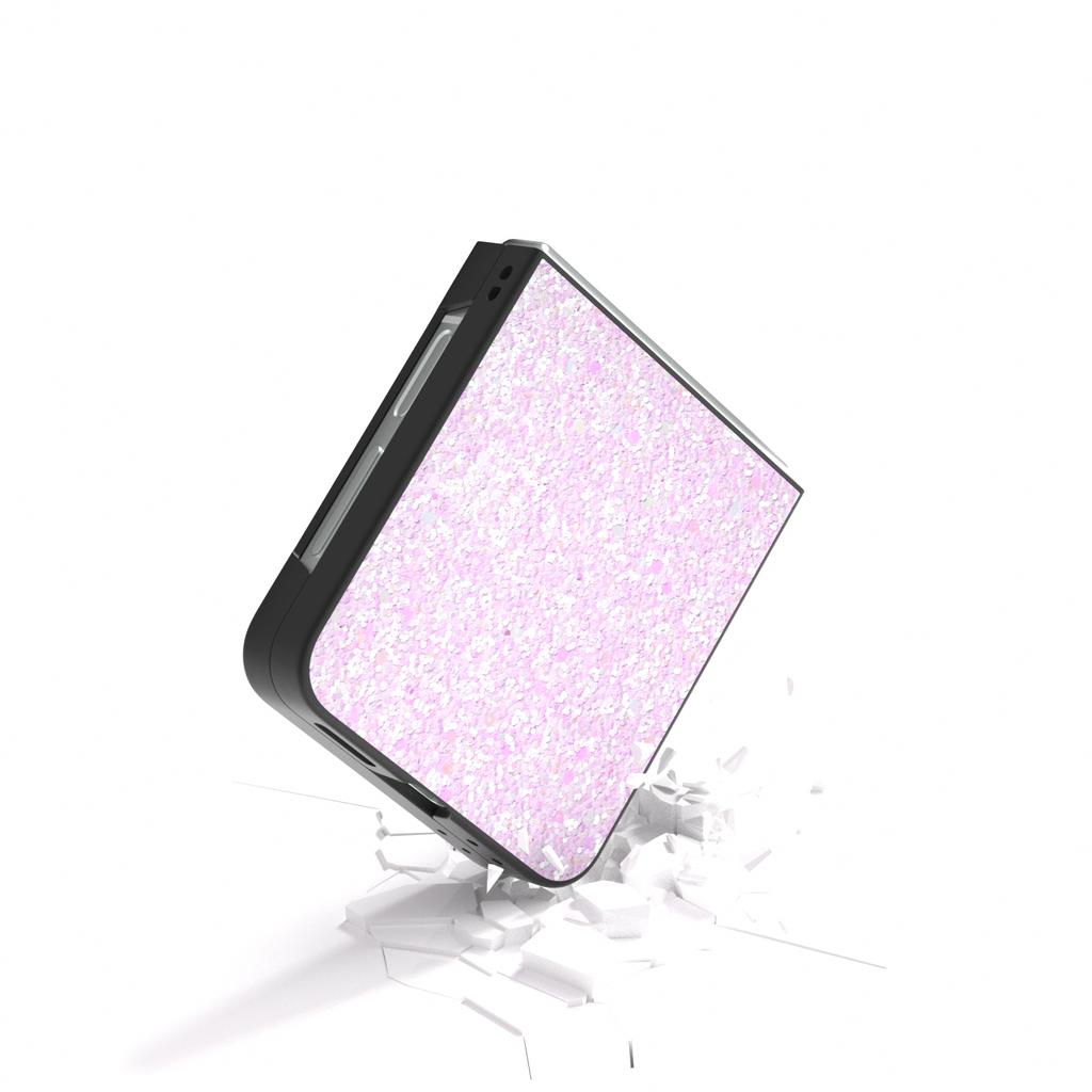 For Samsung Galaxy Z Flip7 FE 5G/Z Flip6 5G Case Colored Glitter Leather+PC Shockproof Phone Cover