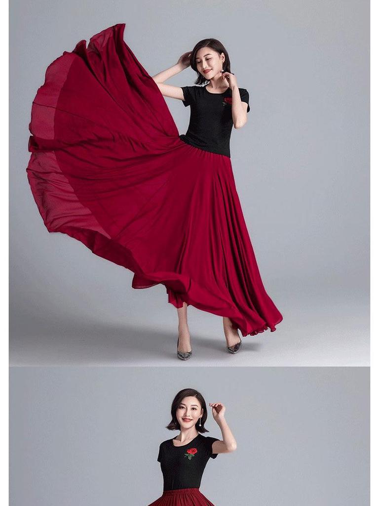 Ajan 720° Scarlet Sincan Dans Performansı Şifon Etek