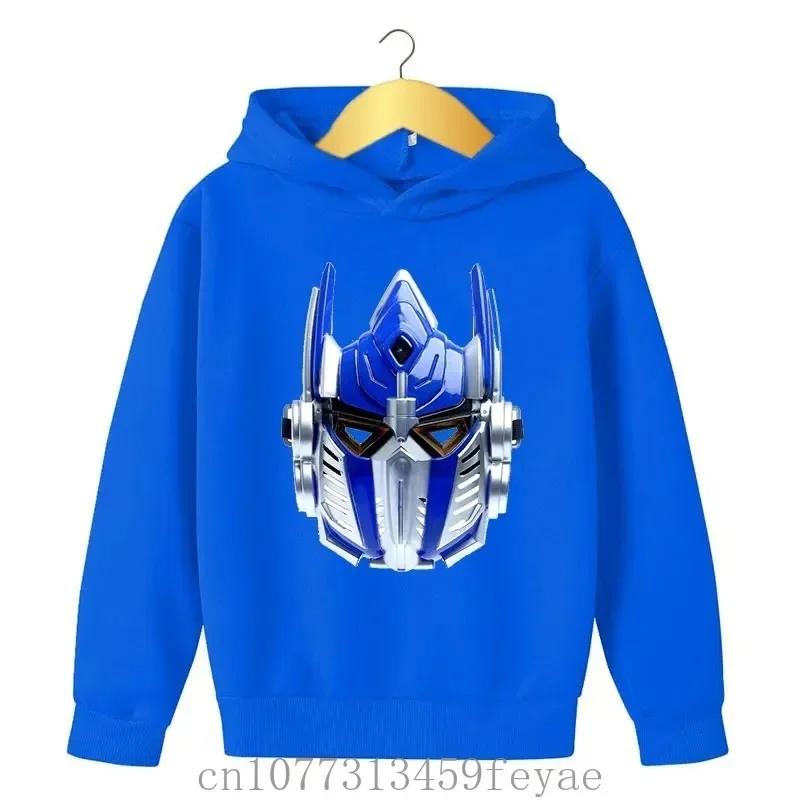Herbst Kinder Lässig Neue Transformers Sweatshirts Bedruckter Pullover Junge Mädchen Kind Kapuzenpullover Streetwear Mode Babykleidung