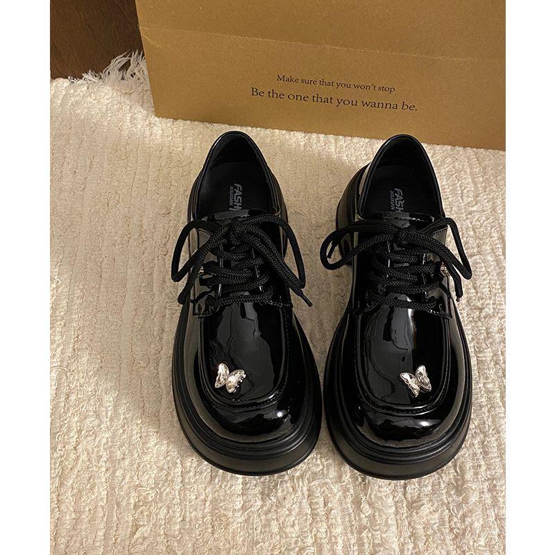 Japanese JK Muffin British Style Single Shoes Women's Spring 2025 New Thick-soled Heightening Retro Mary Jane Small Leather Shoes