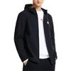 Anta Basketball Series Letter Print Zipper Knit Hooded Sports Long Sleeve Jacket Men Jackets Black 152311761-2