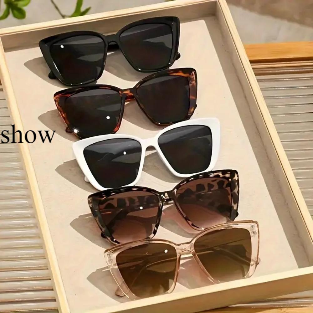 New concave shape European and American cat eye sunglasses sunglasses ins fashion hollow legs large square