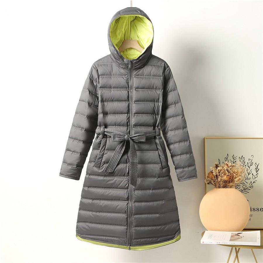 Women's Lightweight Down Jacket with Hood for Fall Winter