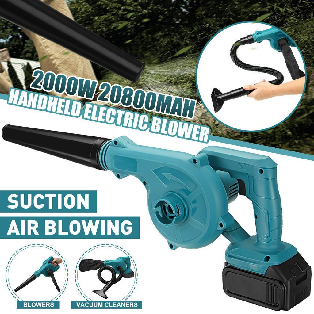 2 In 1 Cordless Electric Air Blower & Suction Handheld Leaf Computer Dust Collector Cleaner Power Tool For 18V Battery