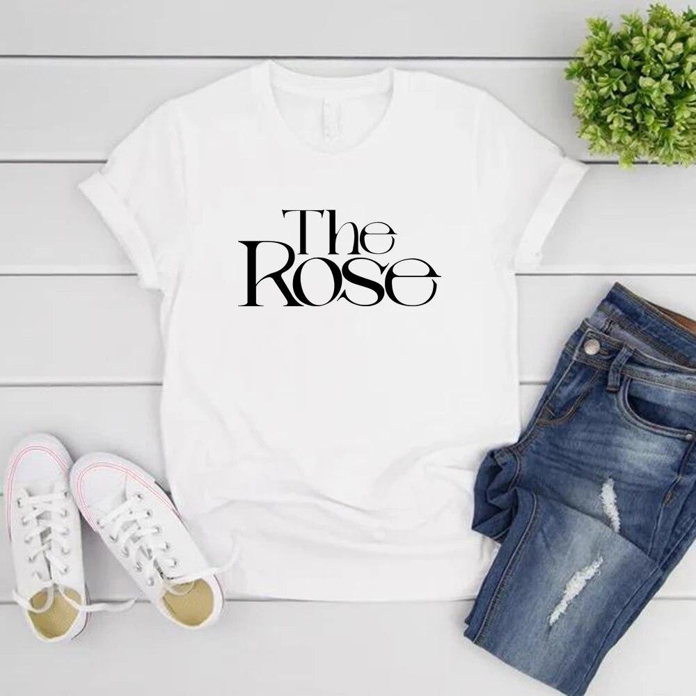 Koszulka Rose Kpop koszulka z powrotem do mnie koreańska koszulka grupowa damskie graficzne t-shirty z krótkim rękawem T-shirt Streetwear najlepsze ubrania damskie