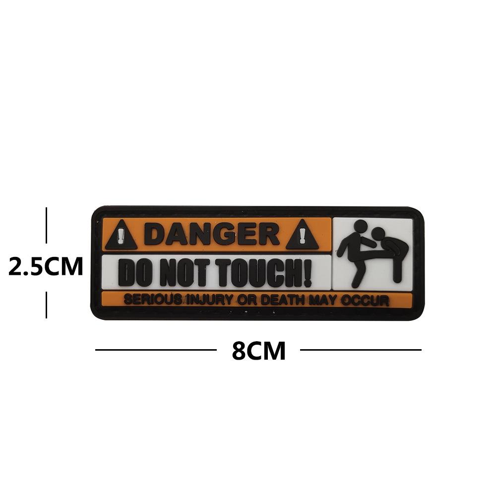 Outdoor Warning Danger Morale Patch - Velcro Tactical Backpack Patch