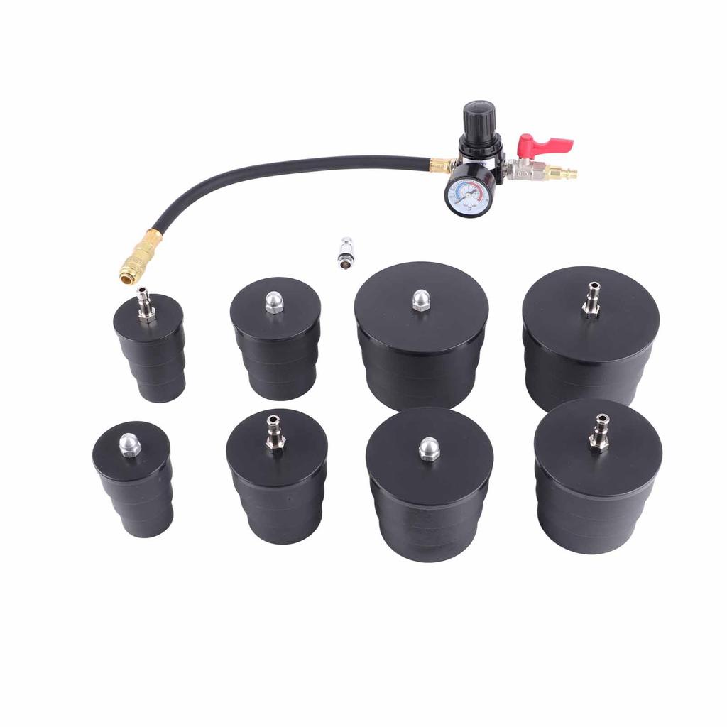 9 Pcs Turbo System Leakage Tester Turbocharger Air Pressure Boost Leak Test Kit with Pressure Gauge Tester