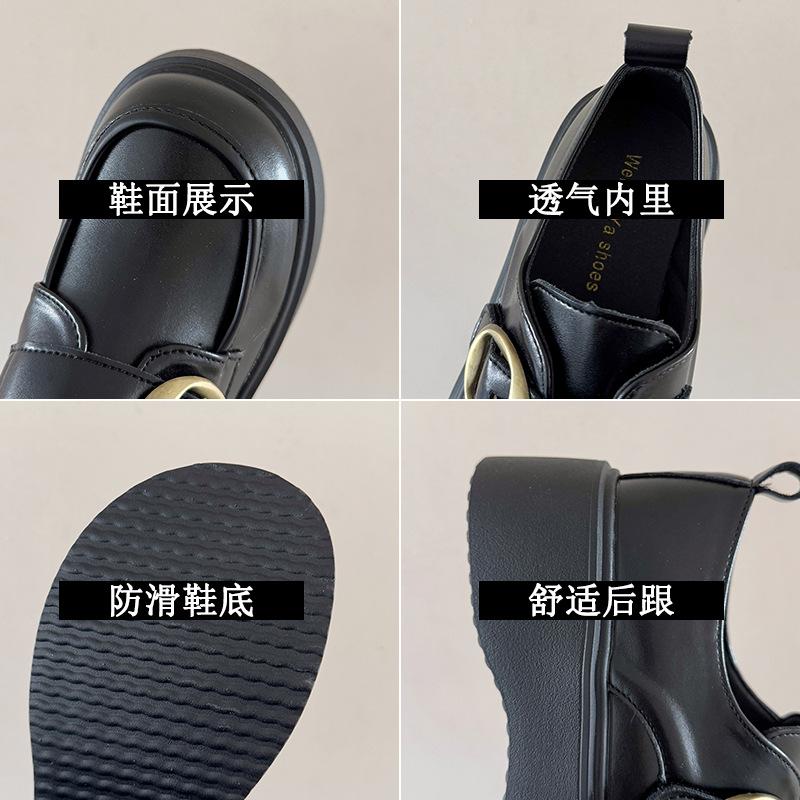 British style platform loafers women's 2025 spring and summer new thick heel retro fashion small Mary Jane small leather shoes