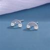 New Fashion Creative Rainbow Cloud 925 Sterling Silver Cute Girl Sweet Personality Earrings  E116