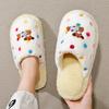 Cute Cherry Cotton Slippers Autumn and Winter Plush Warm Home Indoor Home Non-slip Floor Mop