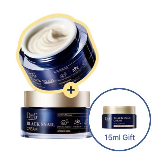 

Dr.G Black Snail Anti-Aging Cream Duo Set с муцином улитки – Глубокое увлажнение и лифтинг (50 мл + 50 мл + 15 мл Подарок)