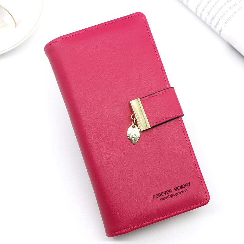 Pu Leather Ladies Wallet With Photo Slot Zipper Coin Purse For Wedding And Gift