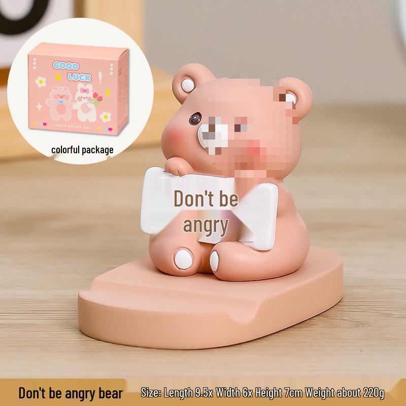 Adorable Kitten Phone Stand: Cute, Relaxing Office Gift for Girls