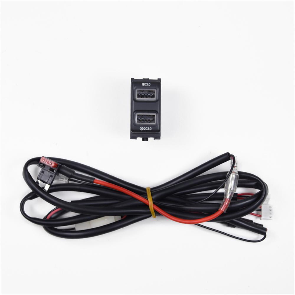 18W Car Charger QC3.0 Dual USB Fast Charging For Nissan Patrol Y61 Y62