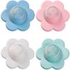 4 PCS Hair Catcher Silicone Hair Stopper Shower Drain Covers, Bathtub And Shower Drain Protectors With Suction Cups