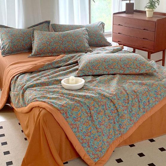 WTEMPO Printed Home Hotel Soft Tatami Blankets Large Size Simple Retro Foldable Blankets Thickened Student Soft Dormitory Blankets