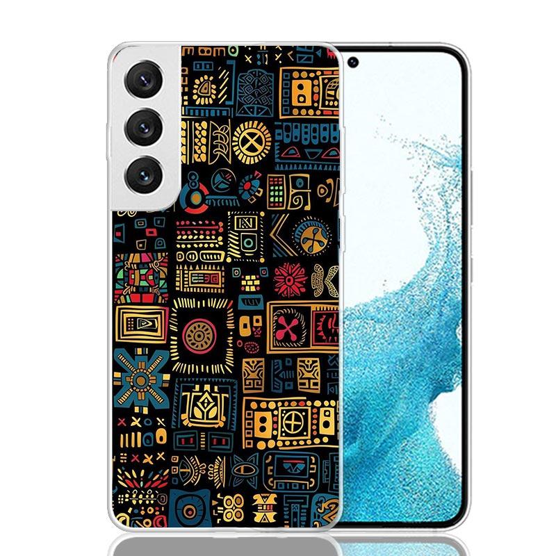 African Style Fabric Pattern Phone Case For Samsung Galaxy S26 S25 Edge S24 S23 FE S22 Ultra S21 Plus S20 + Fundas Cover Coque G