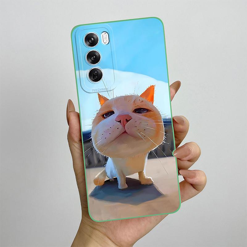 For OPPO Reno 12 CPH2625 Reno12 Pro Phone Case 12pro 5G CPH2629 Love Heart Silicone Soft Shockproof Back Cover Protective Shell