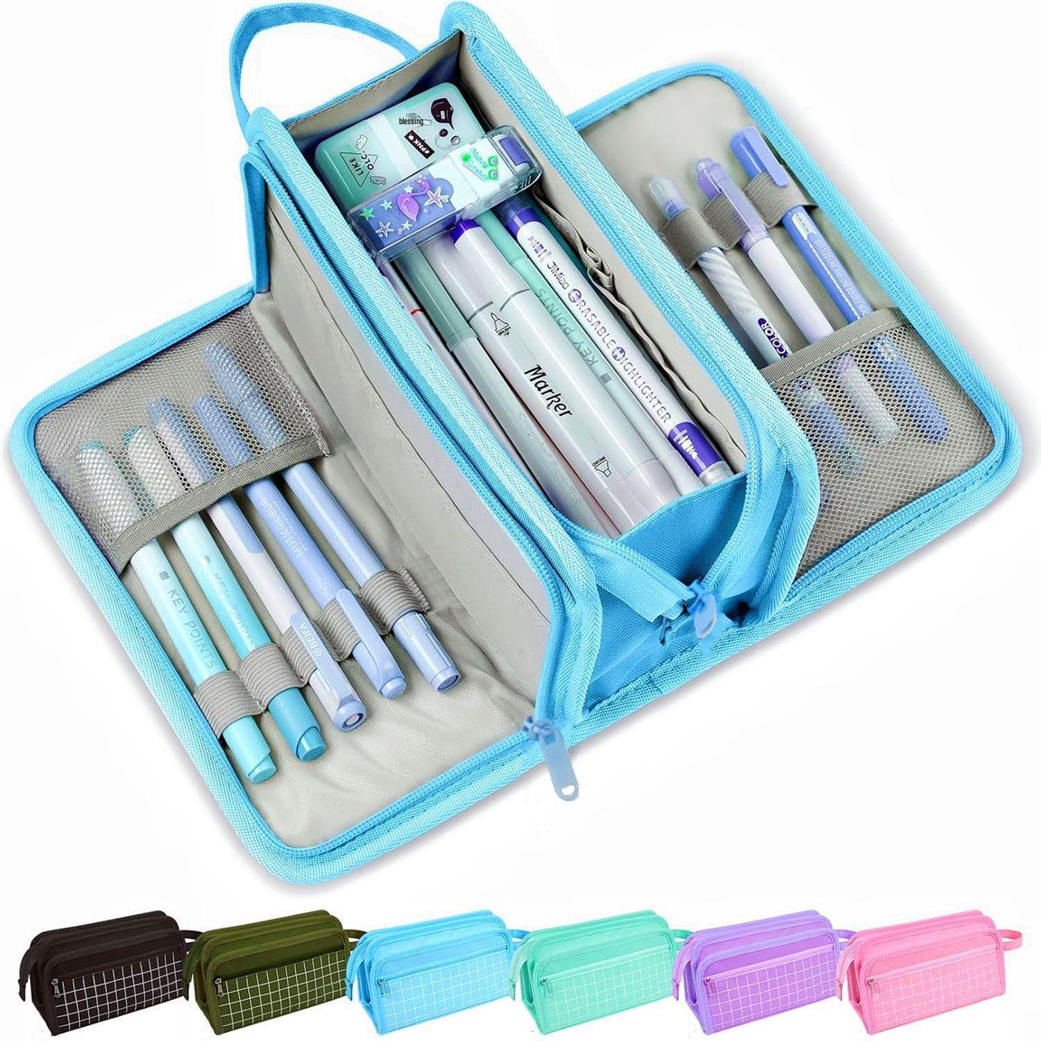 Double-Layer Multi-Functional Pencil Case for Students