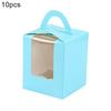 10Pcs 1 Position Handhold Cupcake Muffin Mousse Paper Packing Box Container