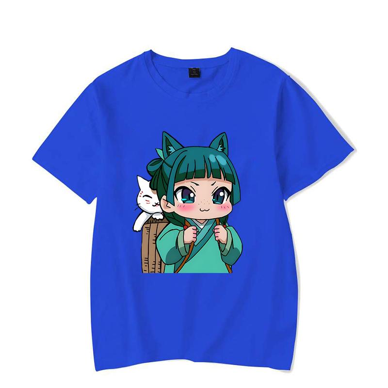 Funny Anime The Apothecary Diaries Printed T-shirts For Women Summer Short Sleeve Round Neck Cute Loose T-shirt Personalized Top