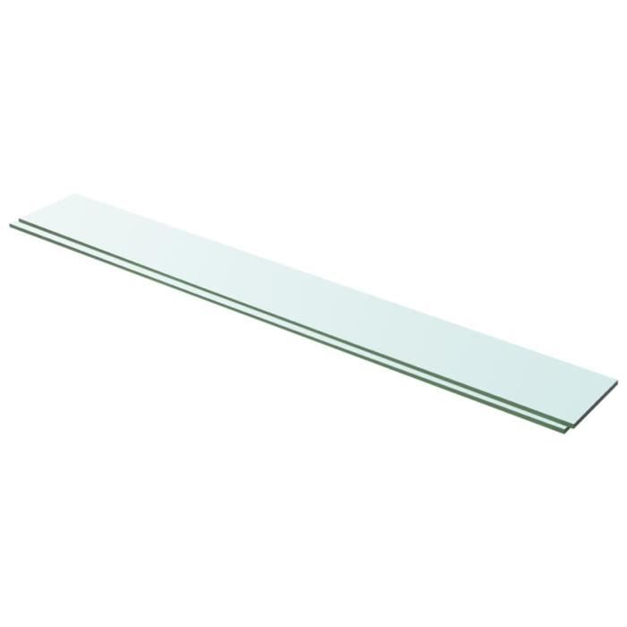 VidaXL Panneaux d'étagère 2 pcs Verre Transparent 100 x 12 cm