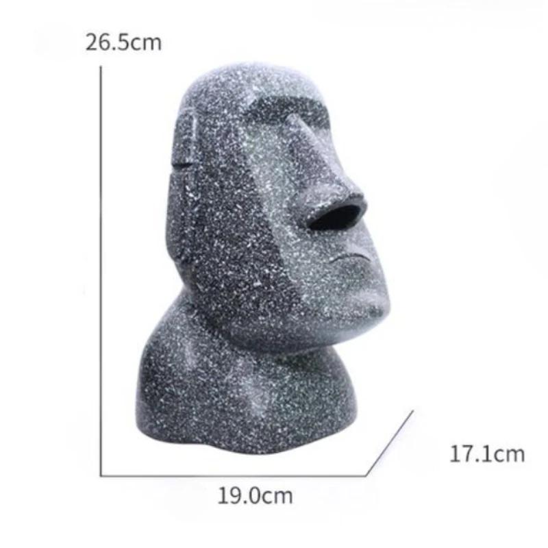 Portrait Paper Towel Box Resurrection Island Stone Statue Tissue Case Resin Office Desktop Napkin Dispenser Halloween Decoration