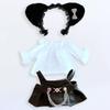 niannyyhouse 20cm Doll Cotton Doll Black Cat White Leather Doll Baby for Plush Toys Clothes, Clothes, Headband, Shirt, Skirt, Clothes, Dress-Up, (A)